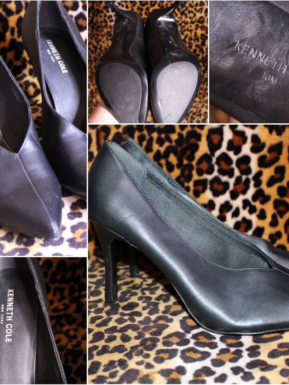 Kenneth Cole Women's Black Pointed-Toe Pumps